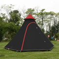 Luxury One-Bedroom Double Layer Indian Teepee Bell Tent Glamping Outdoor Camping Adjustable Height Families Four-Season 3-4