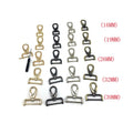 Zinc Alloy Connecting Buckle D Ring Shape Screw Carabiner Swivel Snap Hook Clasp Clips Bag Hanger Replacement Hardware Set