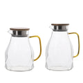 Cold Kettle Glass Heat Resistant High Temperature Household Summer Cold Water Bottle Pot Set Large Capacity Cold Pot White Diamo