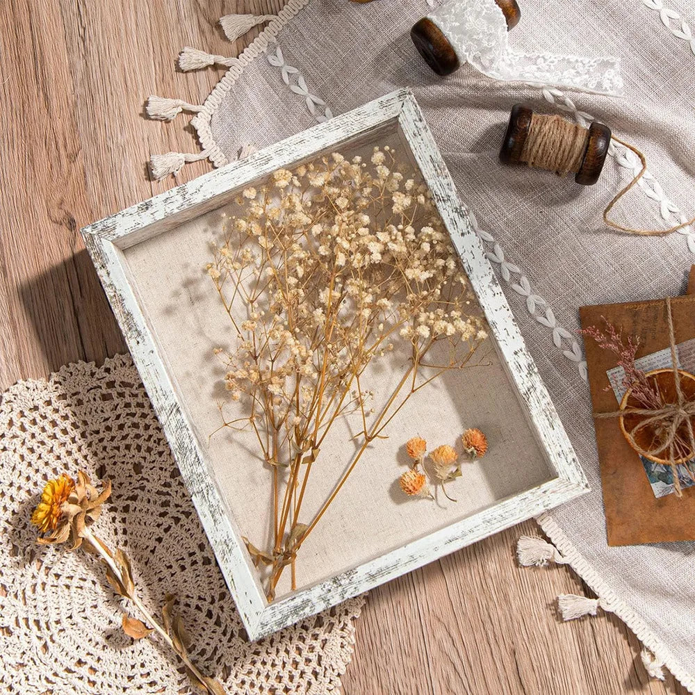 Cross-Border Wooden Photo Frame Transparent Flip Cover Dried Flower Specimen Display Box Three-Dimensional Hollow Medal Display