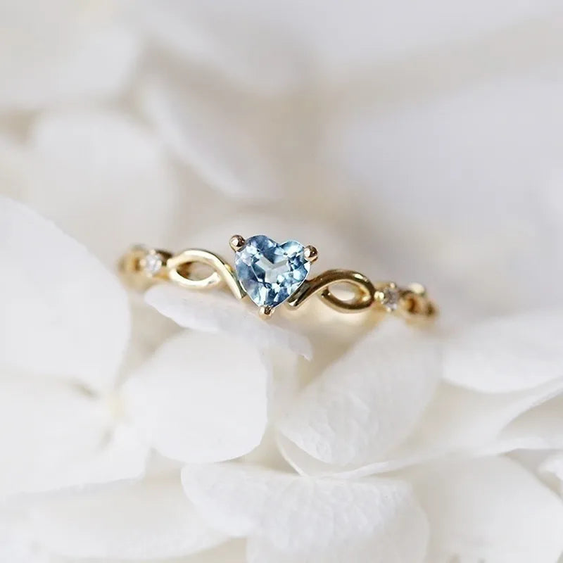 Huitan Sweet Jewelry Tiny Colorful Heart Zircon Super Dainty Thin Anillos Princess Lovely Girls Rings Jewelry Women Diamond
