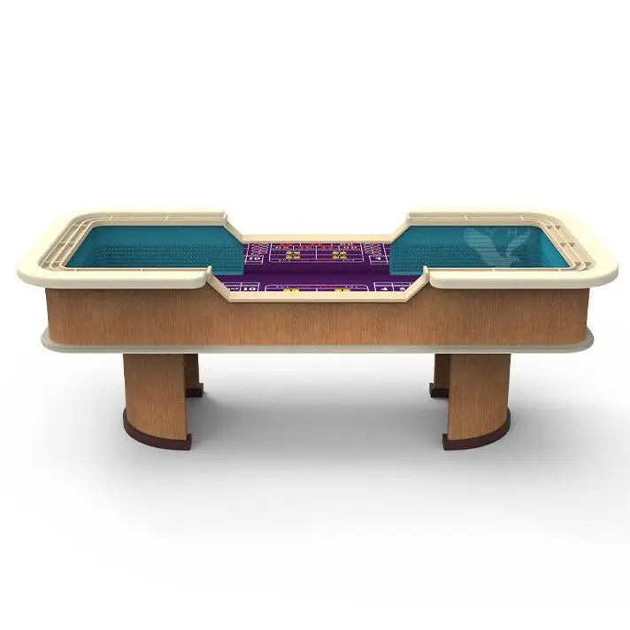YH 280CM Luxury Crap Table Casino Professional Poker Table With Semicircular Table Base