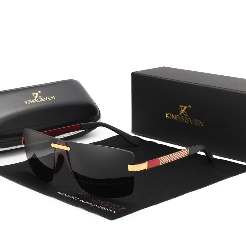 For Luxury Designer Polarized UV400 HD Sunglasses Men Women Square Style Half Rim N-7710 Polycarbonate