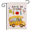 New Design Welcome Back to School Stationery Burlap Garden Flags For First Day of School Teacher Appreciation