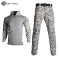 Camouflage Shirts Pants With Free Pads 10 Pockets Tactical Suit  Uniform
