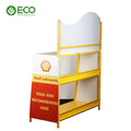 Professional High Visibility 2-Tier Steel Branding Motor Oil Bottle Showcase Shelf Retail Display Racks for Workshop