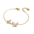 Fashion Women Jewelry Waterproof 18K Gold Plated Butterfly Bracelet