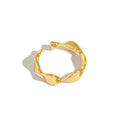 Sterling Silver Twisted Wire Open Band Adjustable Finger Ring for Women Girls