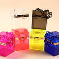 New Jelly Bag Stylish Transparent Acrylic Handbag Dinner  Chain Small square Crossbody Women