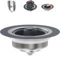 Factory 304 Stainless Steel Plastic 3 in 1 Kitchen Sink Drain Strainer & Stopper Kit Pop-up Kitchen Drain with Strainer Basket
