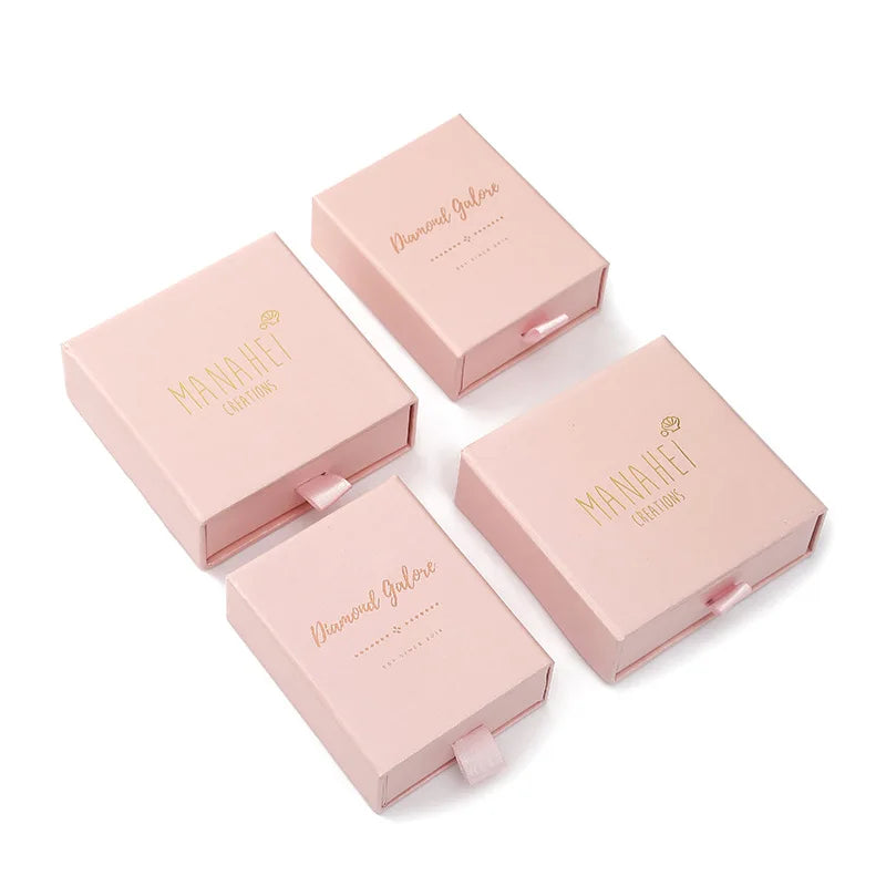 Custom Logo Cardboard Jewelry Gift Box Earrings Drawing Box Package Jewelry Packaging Box