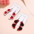 Handmade Cute Romantic Pink Heart Acrylic Earrings New Creative Love Sunglasses Drop Earrings