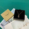 Luxury Custom Logo Rigid Gold Paper Cardboard Jewellery Box Accessories Chain Necklace Pendant Jewelry Box Packaging With Lid