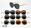 Women's Luxury Sunglasses 2025 UV400 Round Sunglasses with Clear Red Blue Frames PC Material