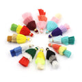 3.5Cm 3 Layer Design Mini Polyester Cotton Tassel for Key Chain Hanging Bag Handicraft Making Accessories Decoration