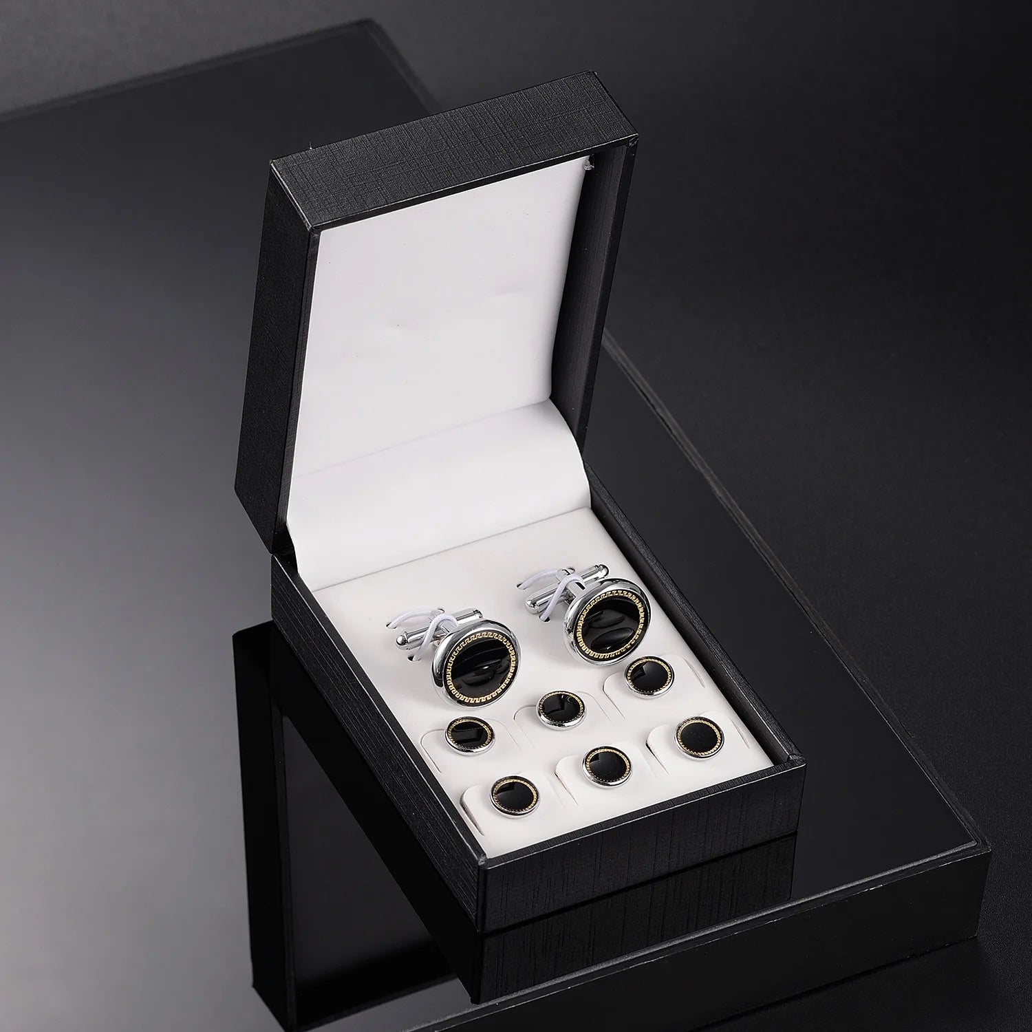 Men's Classic Accessory Set Cufflinks Tie Clasp Collar Clips-for Wedding Party Business Engagement Anniversary