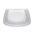 Nordic Restaurant Dinnerware Steak Serving 9.6 Inch White square Melamine Charger Plate