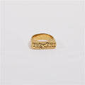 High End 18K PVD Gold Plating BABY GIRL Band Ring Stainless Steel Jewelry Wholesale Tarnish Free