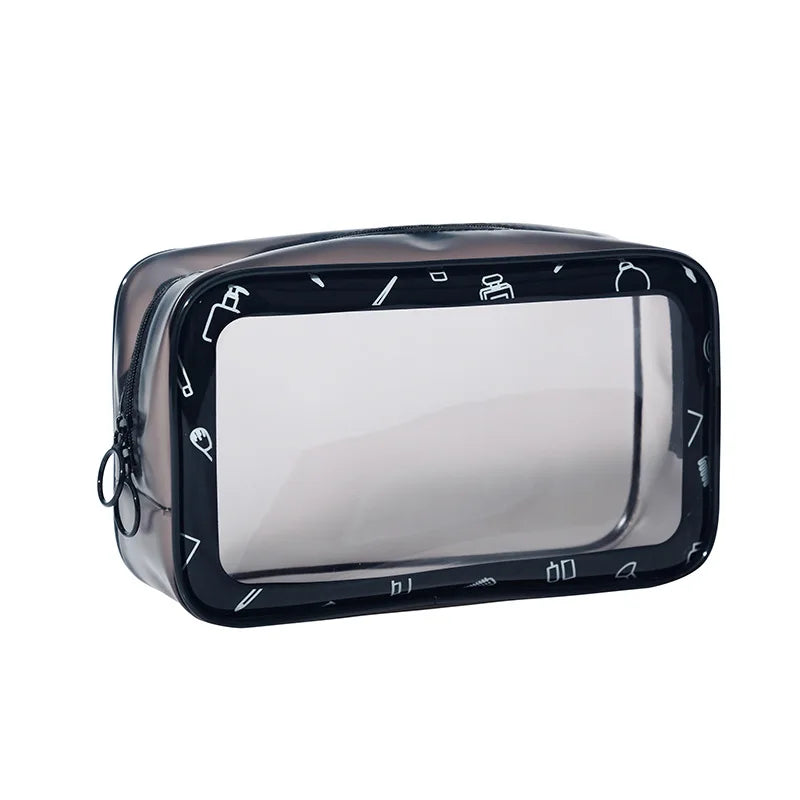 Wholesale Toiletry Makeup Bag Large Capacity Travel PVC Transparent Luxury Cosmetics Bag with Waterproof Zipper