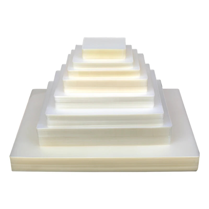 Wholesale 125mic A4 Hot Laminated PET Film 3mil Thermal Laminating Glossy 4*6 5*7 Pouch for Crafts Covering Protective Rigid