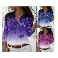 Ladies Top Blouses Woman Blusa Plus Size Female Casual Wear Clothes Women's Butterfly Printed Long Sleeve Button up Shirt