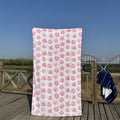 Custom Personalized Logo Printed 100% Cotton Fabric Rectangle Large Oversized Terry Cotton Beach Towel