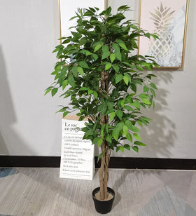 Artificial Banyan Ficus Tree Plants with Pot Eco-Friendly 150cm Height 5-8 Years Lifespan for Home Decoration
