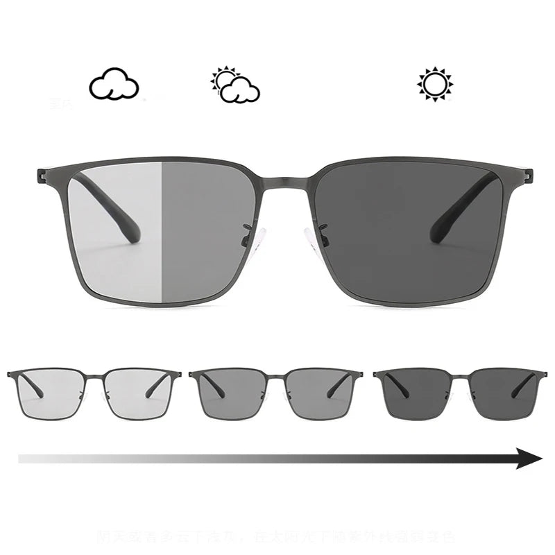 SKYWAY Colour Change Man Square Day Night Vision Photochromic Polarized Driving Men Sunglasses