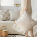 Amity Chenille Jacquard Sofa Pillow Case Ins Nordic Cushion Cover for Home Decor Ivory Chenille Throw Pillow Cover