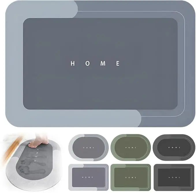 2024 Upgrade Modernized Quick Dry Diatom Mud Kitchen Home Mat for Bathroom Use Super Absorbent Non-Slip Bath Rug