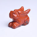 HZ Hot Sale Red Jasper Raw Stones Hand-carved Beautiful Rabbit Shape Modle Stone Carvings For Gifts