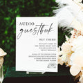 Audio Guest Book Acrylic Sign Pick up the Phone Leave a Message for the Newlyweds Clear Glass Look Acrylic Modern Wedding Sign