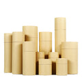 Custom Luxury Eco-Friendly Brown Round Craft Kraft Paper Tube Packaging with UV Printing for Cosmetics Gifts Tea Candles