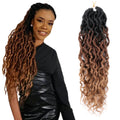 18 Inch Gypsy Locs Wavy Synthetic Braiding Gypsy Goddess Faux Locs Crochet Hair Synthetic Gypsy Locs 18 Inch