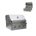 Luxurious Stainless Steel LPG NG Built-in BBQ Gas Grill with 3x13600 BTUs and Flame Safety Device Worldful WBQ03 for Garden