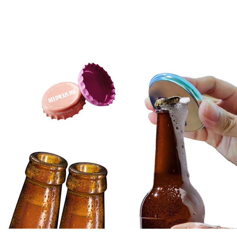 Modern Metal Magnet Bottle Openers Badges for Kitchen Fridge or Bottle Use