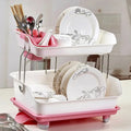 Wholesale Kitchen Dish Drainer Rack 2 Layer Plastic Dish Drying Rack Dish Rack