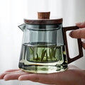 600ml 800ml  Heat-resistant Glass Gongfu Press Art Tea Cup Teapot with Filter