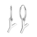 925 Sterling Silver Cz Simulated Diamond Stud Earrings Fashion Alphabet Letter Y Initial 26 Letter Custom Design Earrings