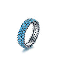 Daidan Vintage Rings Jewelry Women Cluster S925 Sterling Silver Turquoise Turkish Rings