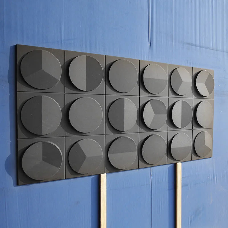 Modern Design Lightweight 3D Ceramic Tiles PU Cement Component Wall Decoration Partition Easy Installation Hotels Household