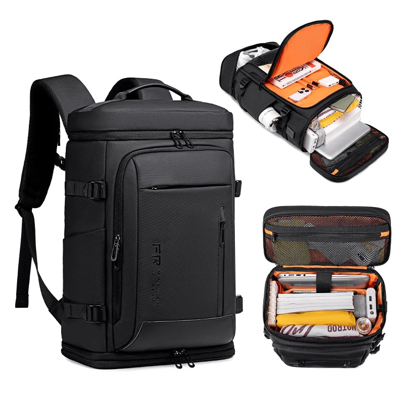 Men's Casual Travel Backpack Large Capacity Multi-Functional Independent Shoe Compartment 16-inch Laptop Bag Waterproof PC