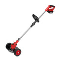 Electric Grass Trimmer & Lawn Mower with Wheels 20V Lithium Battery DIY Hand Grass Cutter 22900mAh 7 Inches Mowing Width MegaBDM