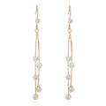 2023 New Design Long Charm Gold Plated Earrings Rhinestone Fashion Earrings Fine Jewelry for Women