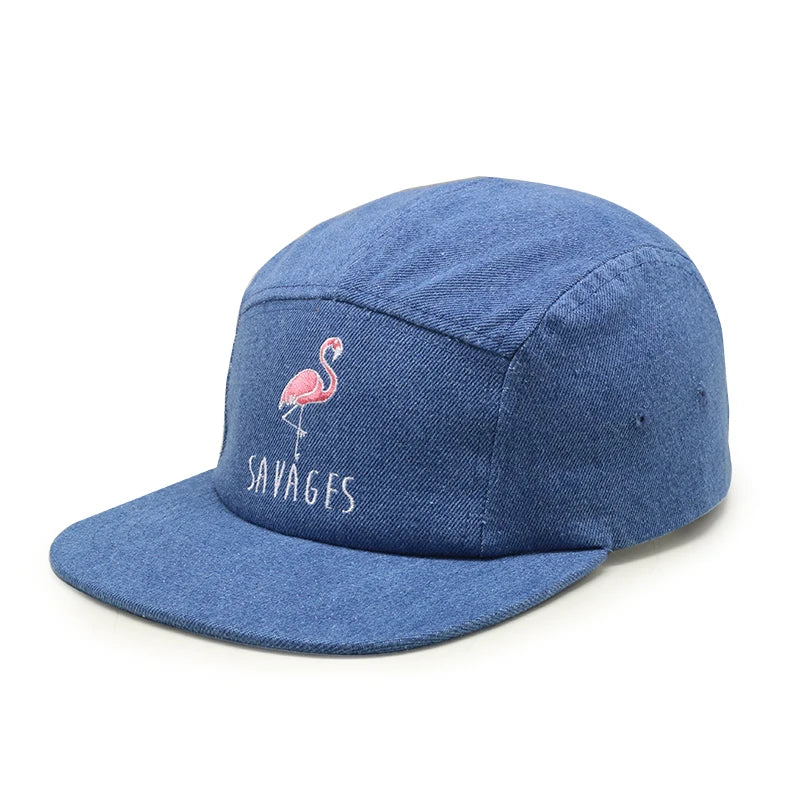 Classic 5 Panel Flat Brim Snapback Cap Custom Kids Solid Plain Outdoor Summer Casual Hats
