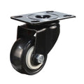 Black PU Swivel Caster Wheel for Furniture 1.5 Inch to 3 Inch Sizes Without Brake for Workshop Use