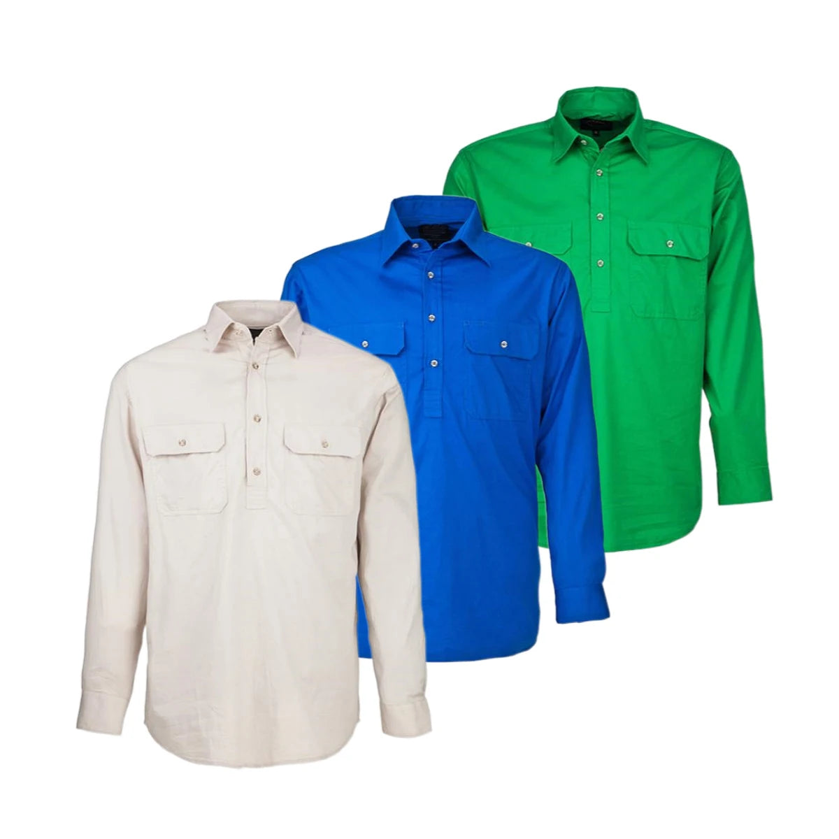 OEM Factory Custom Logo Men's Casual Blue Industrial Work Shirt 100% Cotton Long Sleeve Breathable Poplin for Spring