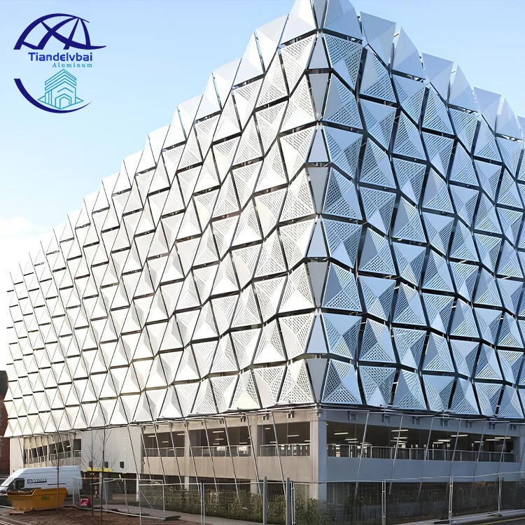 Aluminium Perforated Architectural Perforated Panel Fireproof Aluminum Facade Cladding Laser Cut Sheet Exterior Curtain Wall
