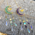Natural Gemstones With butterfly Sun Catcher Crystal Sun Catchers Hanging Sun Catcher With Spheres Inside Window Hanging