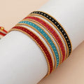 Go2boho Bohemian Classic Summer Miyuki Beaded Jewelry Handmade Woven Colorful Glass Beads Bracelets Women for Date and Travel